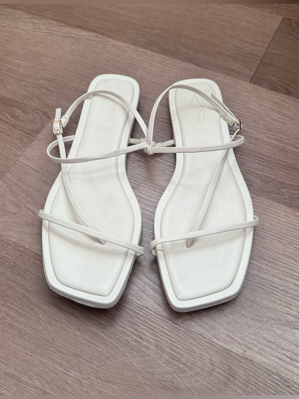 Joie GLORY Off White Square Toe Strappy Sandals Size 9M